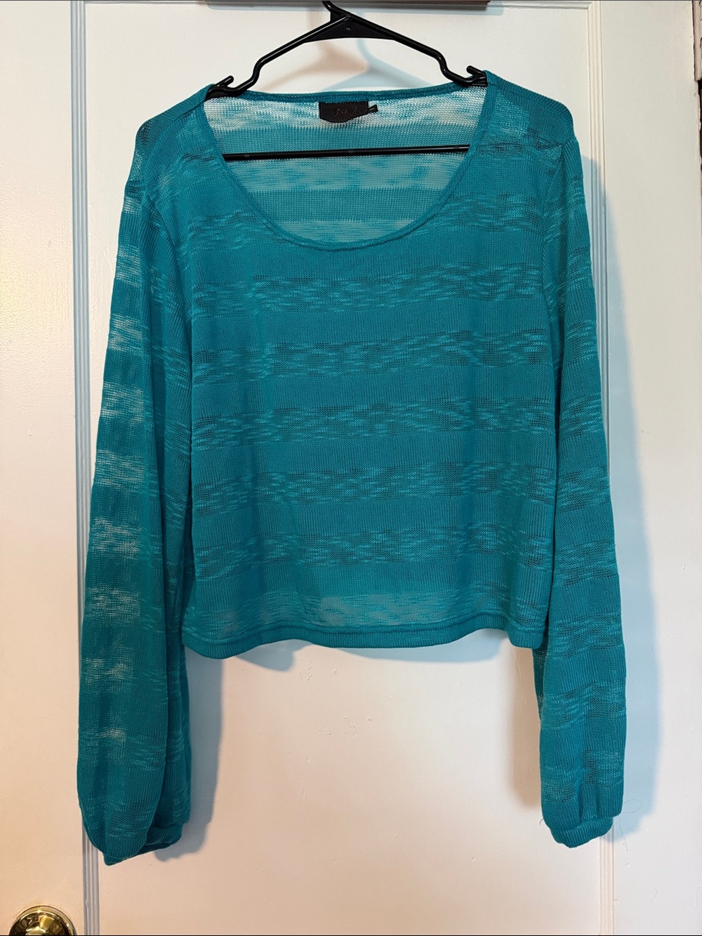 Copper UnionTeal Long-Sleeve Lightweight Knit Top size 1X
